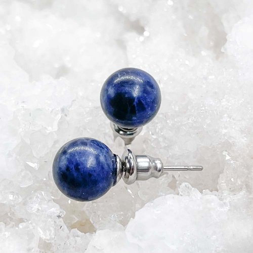 Пусеты из содалита