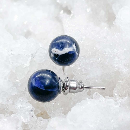 Пусеты из содалита