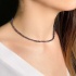 Чокер из иолита (кордиерита) (огранка)
