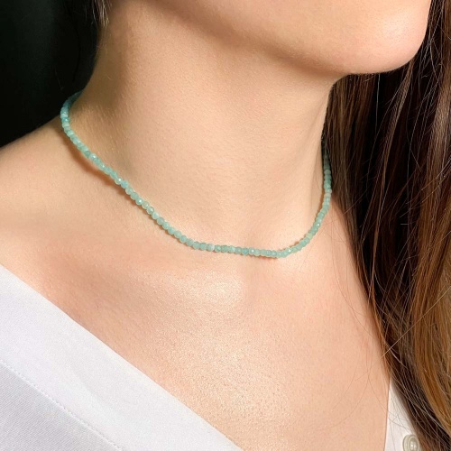 Чокер из амазонита (огранка)