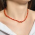 Колье из коралла тонированного с геметином