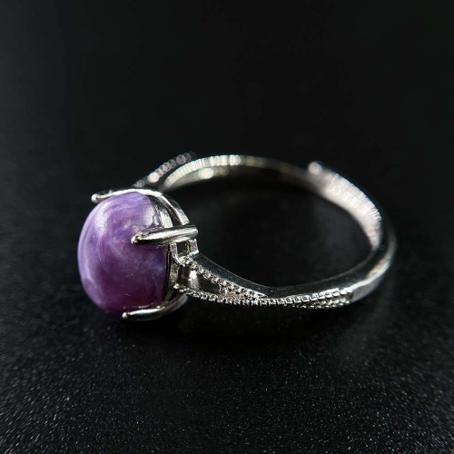 Кольцо с чароитом