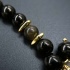 Колье из обсидиана золотистого и шерла с геметином