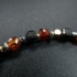 Браслет из обсидиана радужного и гессонита с геметином