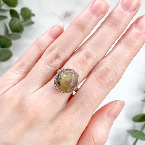Кольцо с кварцем рутиловым