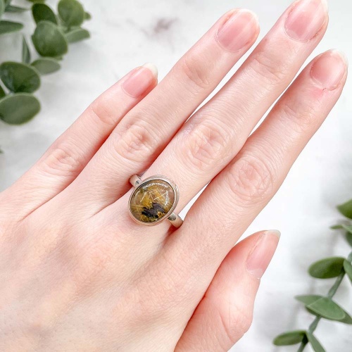 Кольцо с кварцем рутиловым