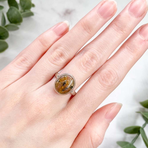 Кольцо с кварцем рутиловым