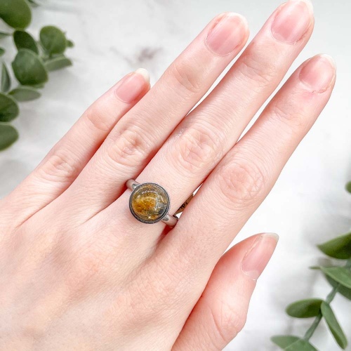 Кольцо с кварцем рутиловым