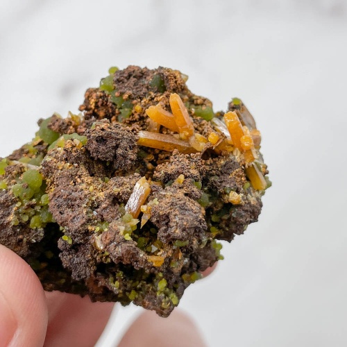 Вульфенит с миметитом