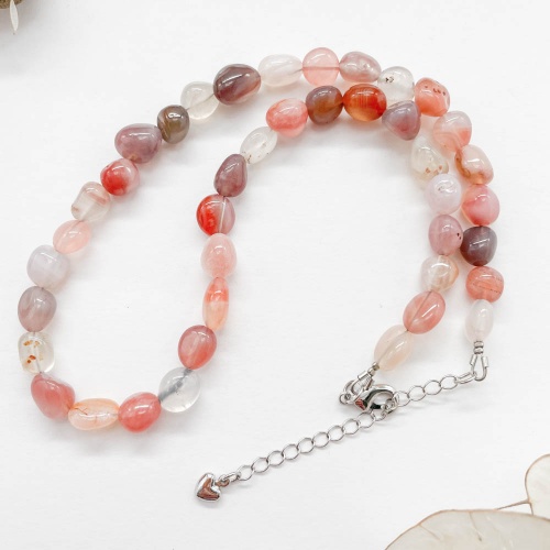 Бусы из халцедона оранжевого