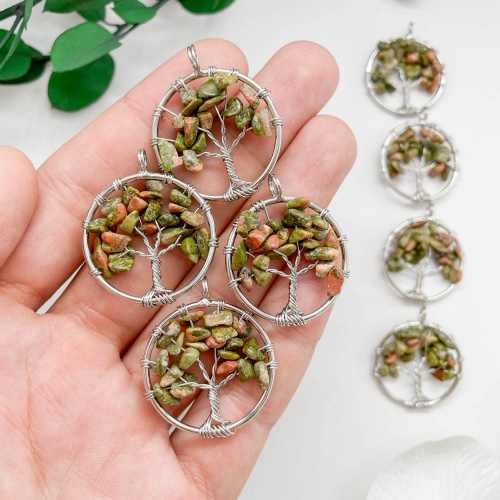 Кулон дерево из унакита