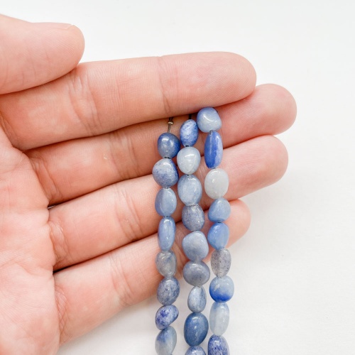 Бусины из авантюрина синего