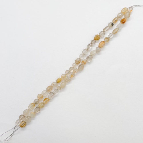 Бусины из кварца с рутилом