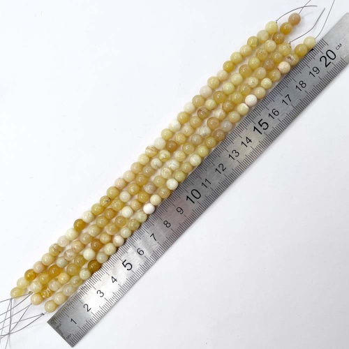 Бусины из опала жёлтого