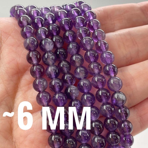 Бусины из аметиста