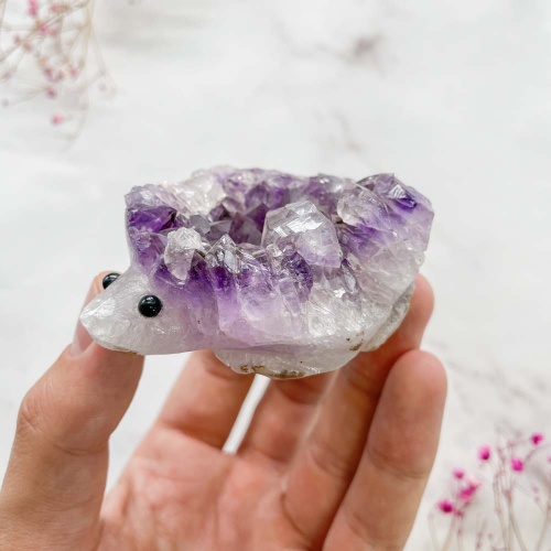 Фигурка ёж из аметиста