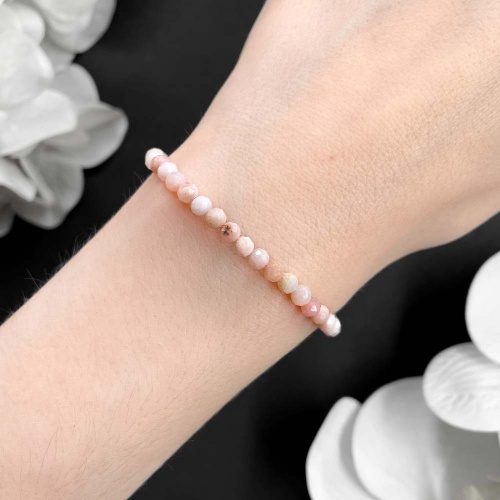 Браслет из опала розового (огранка)