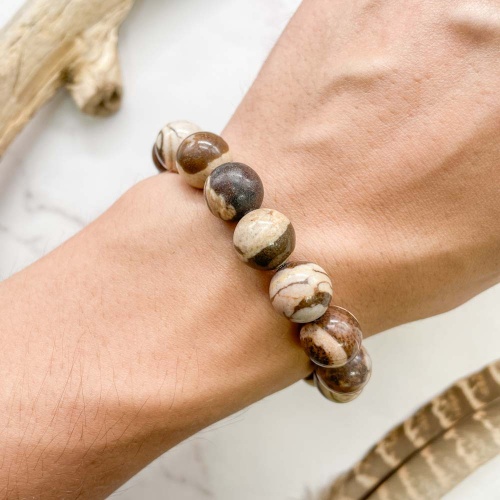 Браслет из яшмы "Капучино"