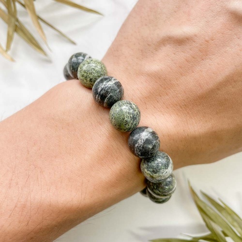 Браслет из хризотила в серпентине (змеевика)