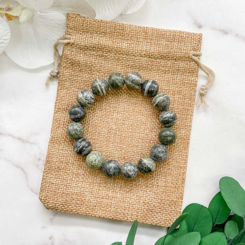 Браслет из хризотила в серпентине (змеевика)