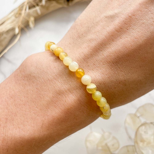 Браслет из опала жёлтого