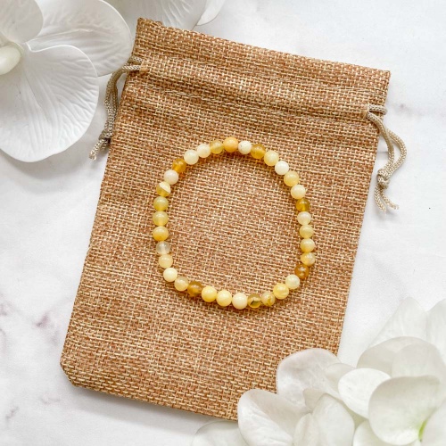 Браслет из опала жёлтого