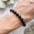 Браслет из шерла (чёрного турмалина)