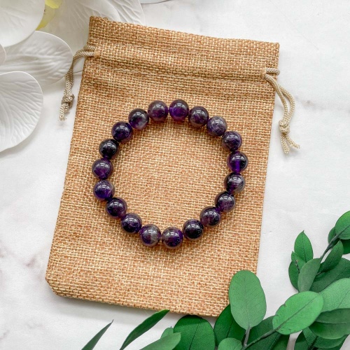 Браслет из аметиста черничного