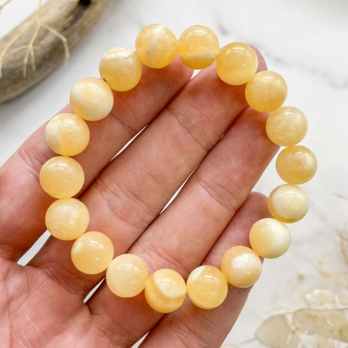 Браслет из кальцита золотистого