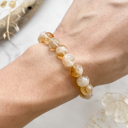 Браслет из аметиста жжёного "Цитрина"