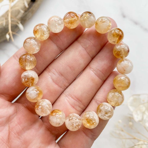 Браслет из аметиста жжёного "Цитрина"