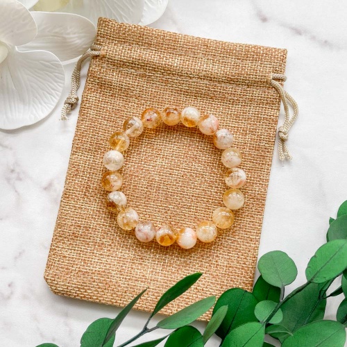 Браслет из аметиста жжёного "Цитрина"