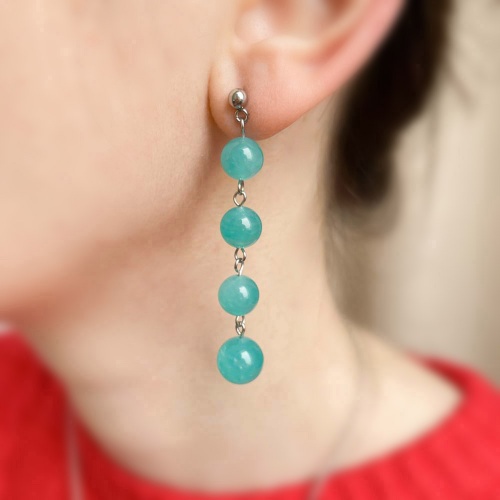 Серьги из амазонита