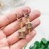 Серьги из кварца с рутилом