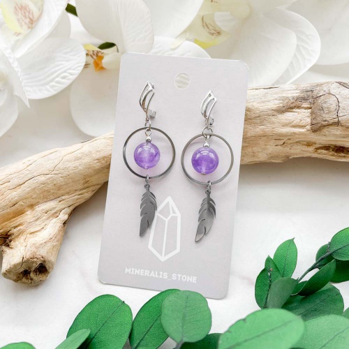 Серьги из аметиста