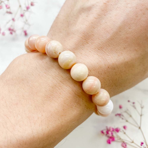 Браслет из опала розового