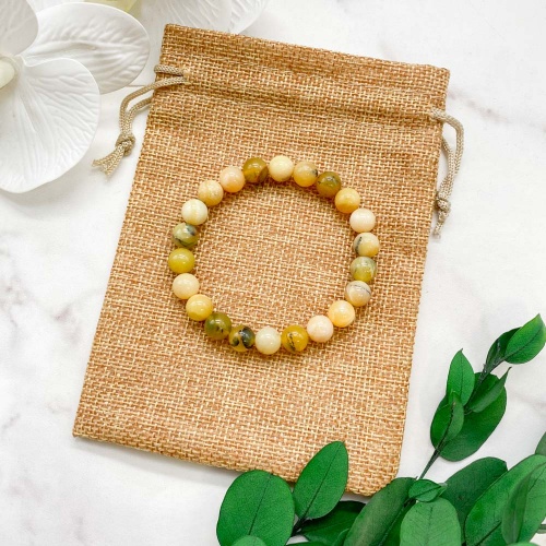 Браслет из опала жёлтого