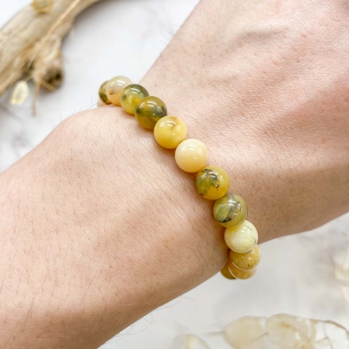 Браслет из опала жёлтого