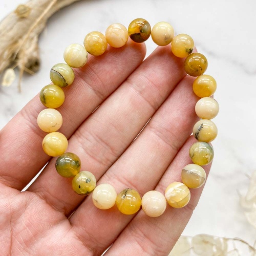 Браслет из опала жёлтого