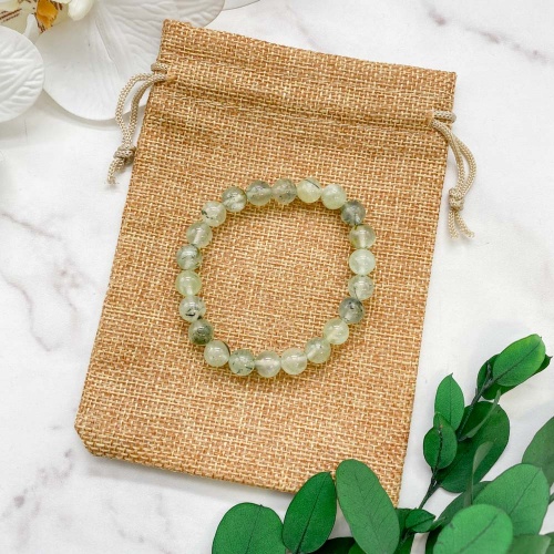 Браслет из пренита с эпидотом