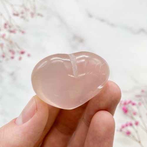 Сердце из кварца розового