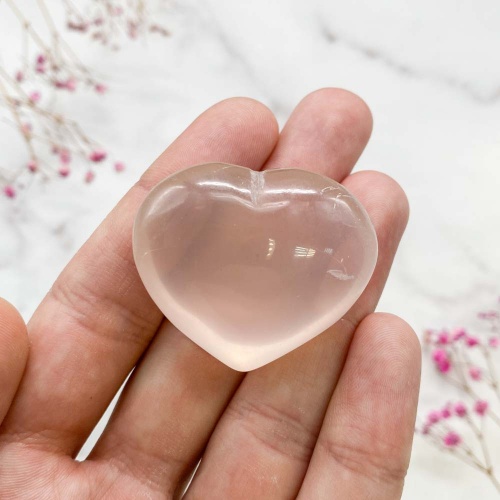 Сердце из кварца розового