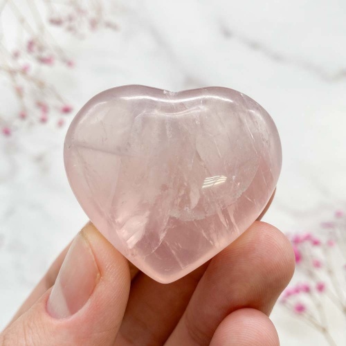 Сердце из кварца розового
