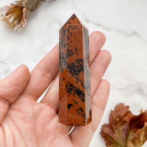 Столбик из обсидиана махагонового