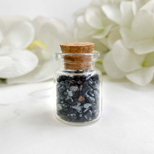 Баночка с обсидианом снежным