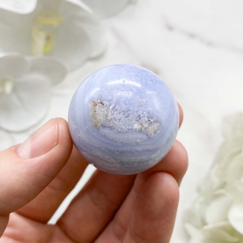 Шар из агата голубого "Сапфирина"