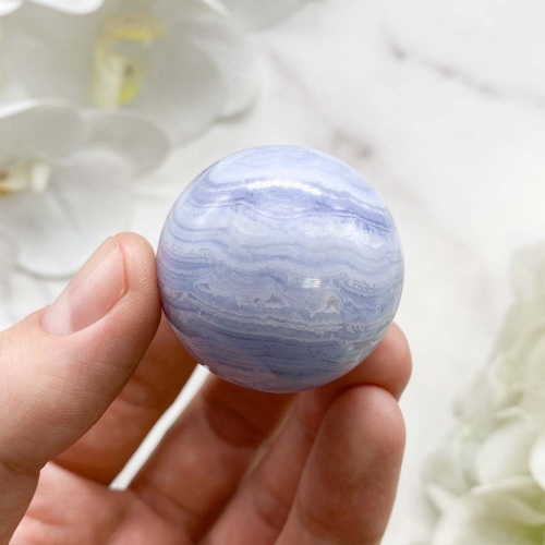 Шар из агата голубого "Сапфирина"