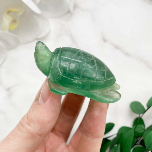 Фигурка морская черепаха из флюорита