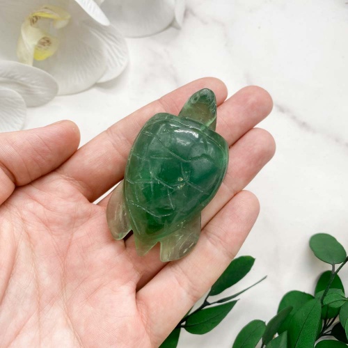 Фигурка морская черепаха из флюорита