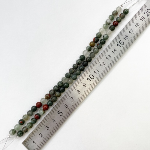 Бусины из яшмы гелиотропной